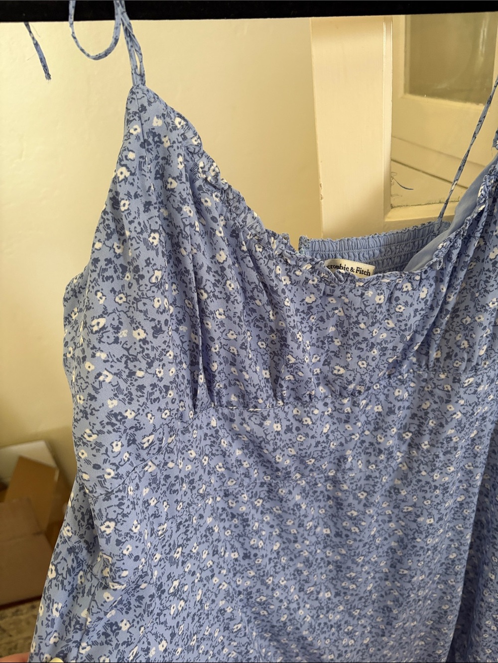 Abercrombie & Fitch blue floral midi dress - Picture 5 of 6